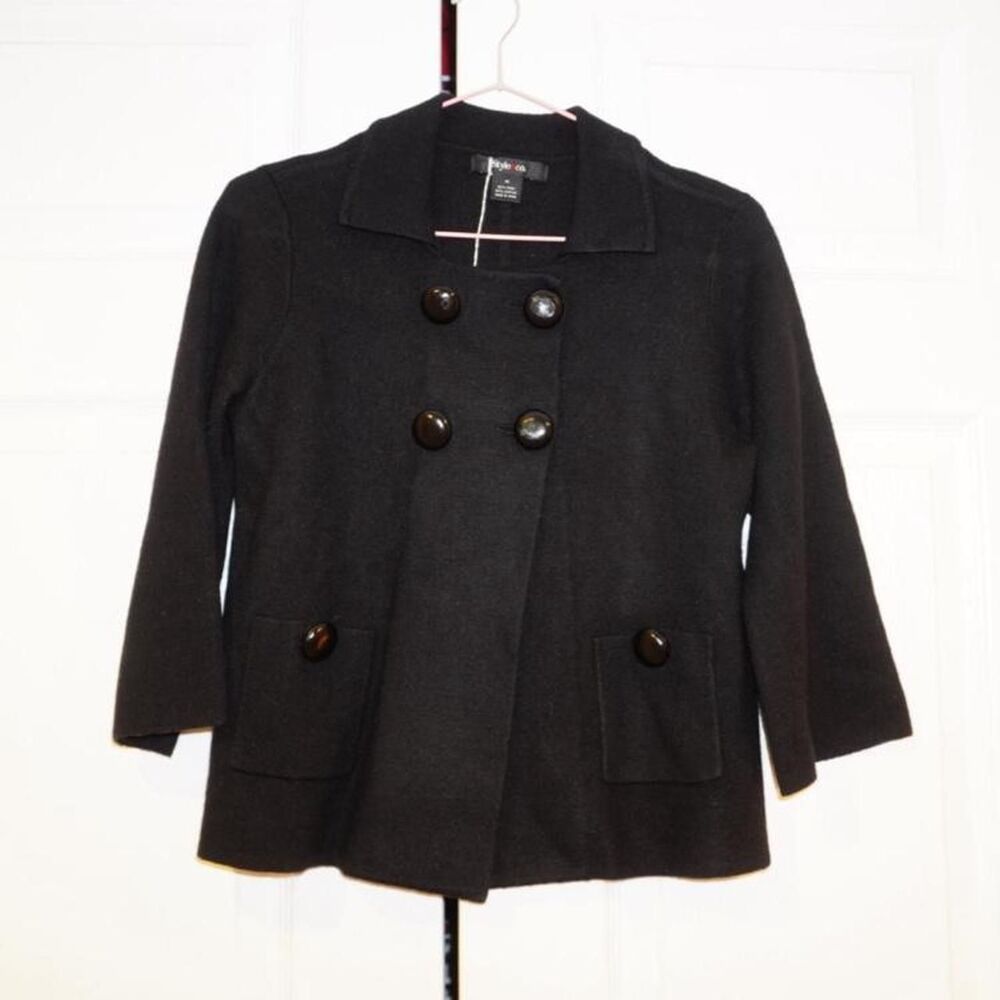Style-co Women's Grey and Black Coat